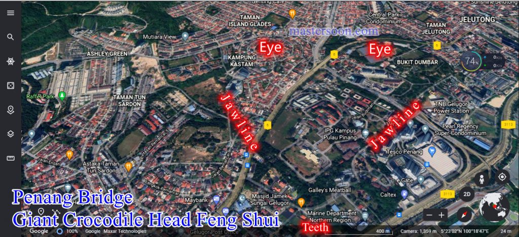 Malaysia Penang Bridge Crocodile Feng Shui